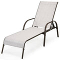 Adjustable Gray Outdoor Folding Lounge Chair T15417