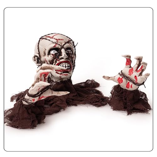 Lighted Zombie Groundbreaker Halloween Decoration W3826