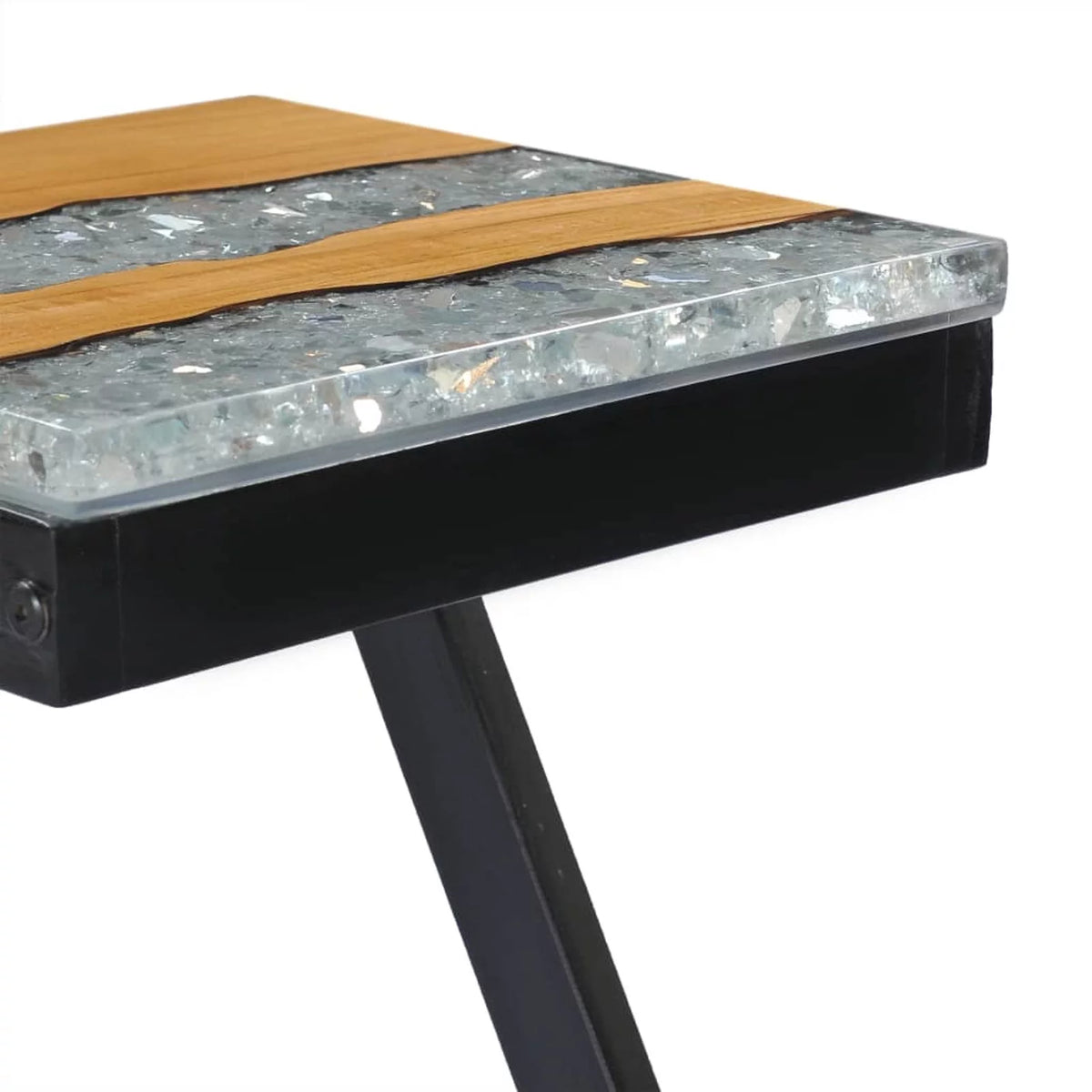 Teak Wood and Polyresin Coffee Table F8168