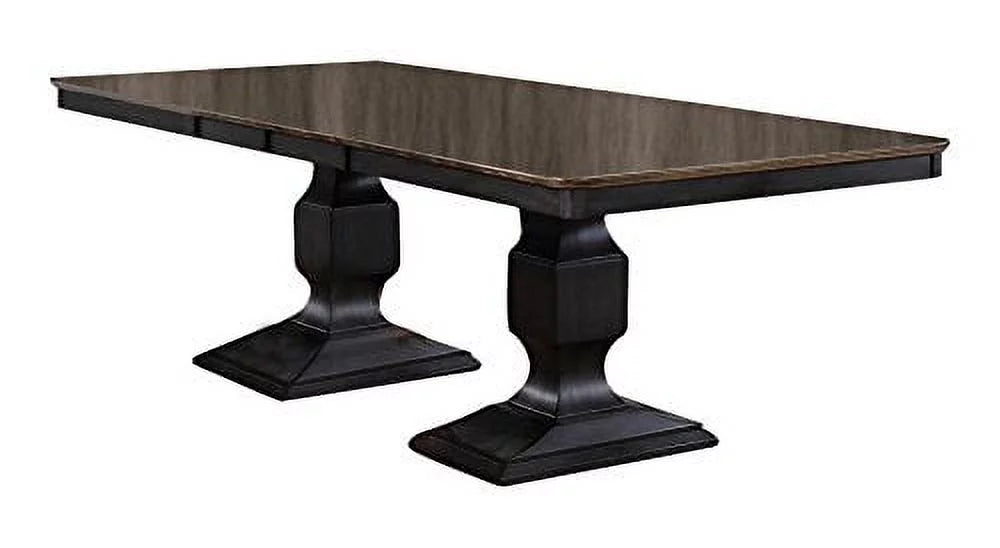 9 Piece Charcoal Oak Wood Dining Room Set Q3233