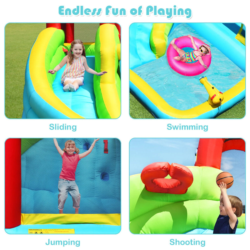Inflatable Kids Water Slide Bounce House Splash Water Pool Y27161