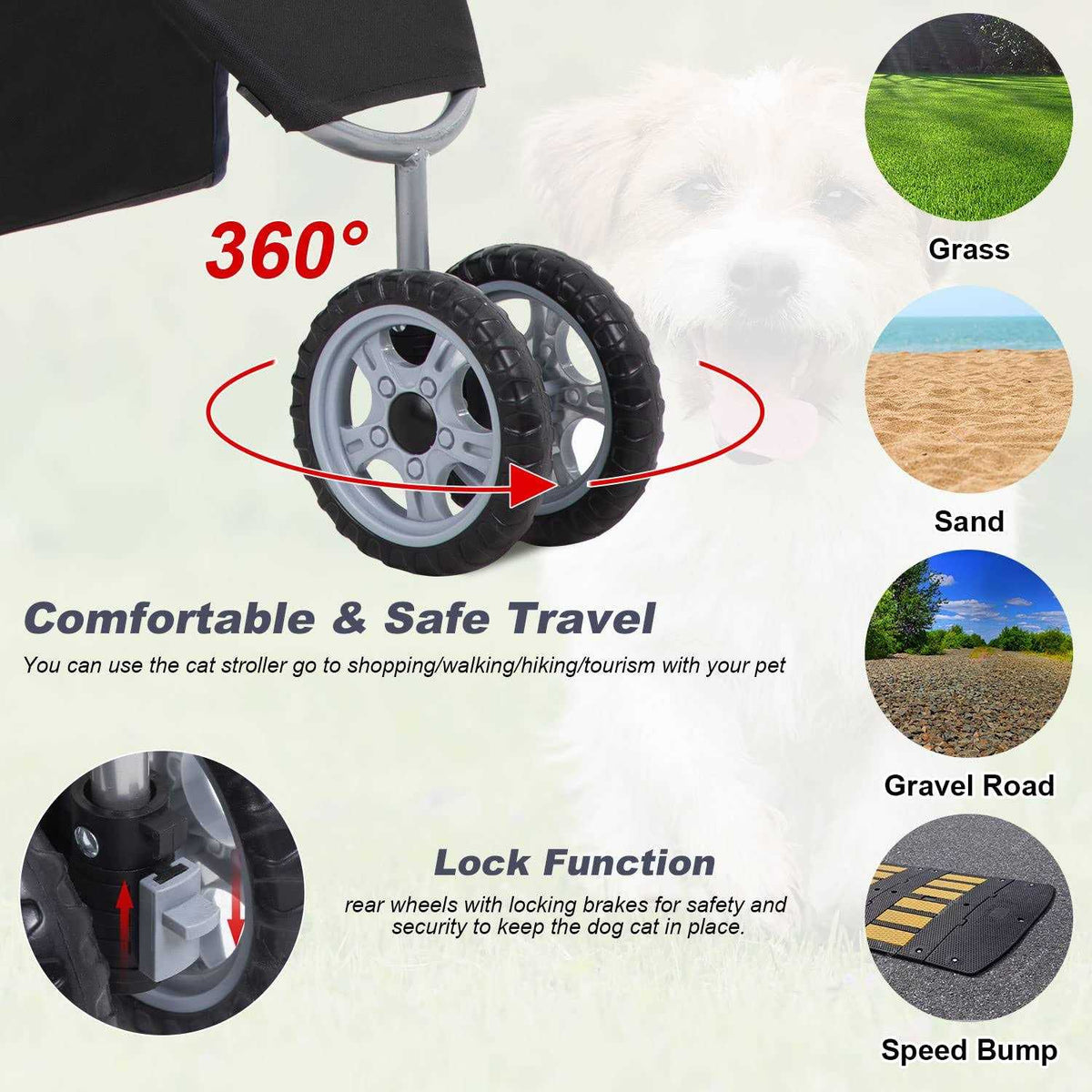 Pet Stroller Folding Carrier K670