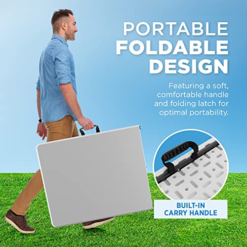 White Plastic Folding Table B829