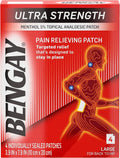 Ultra Strength Pain Relieving Patches Large Size 4 Each Pack of 5 B639207