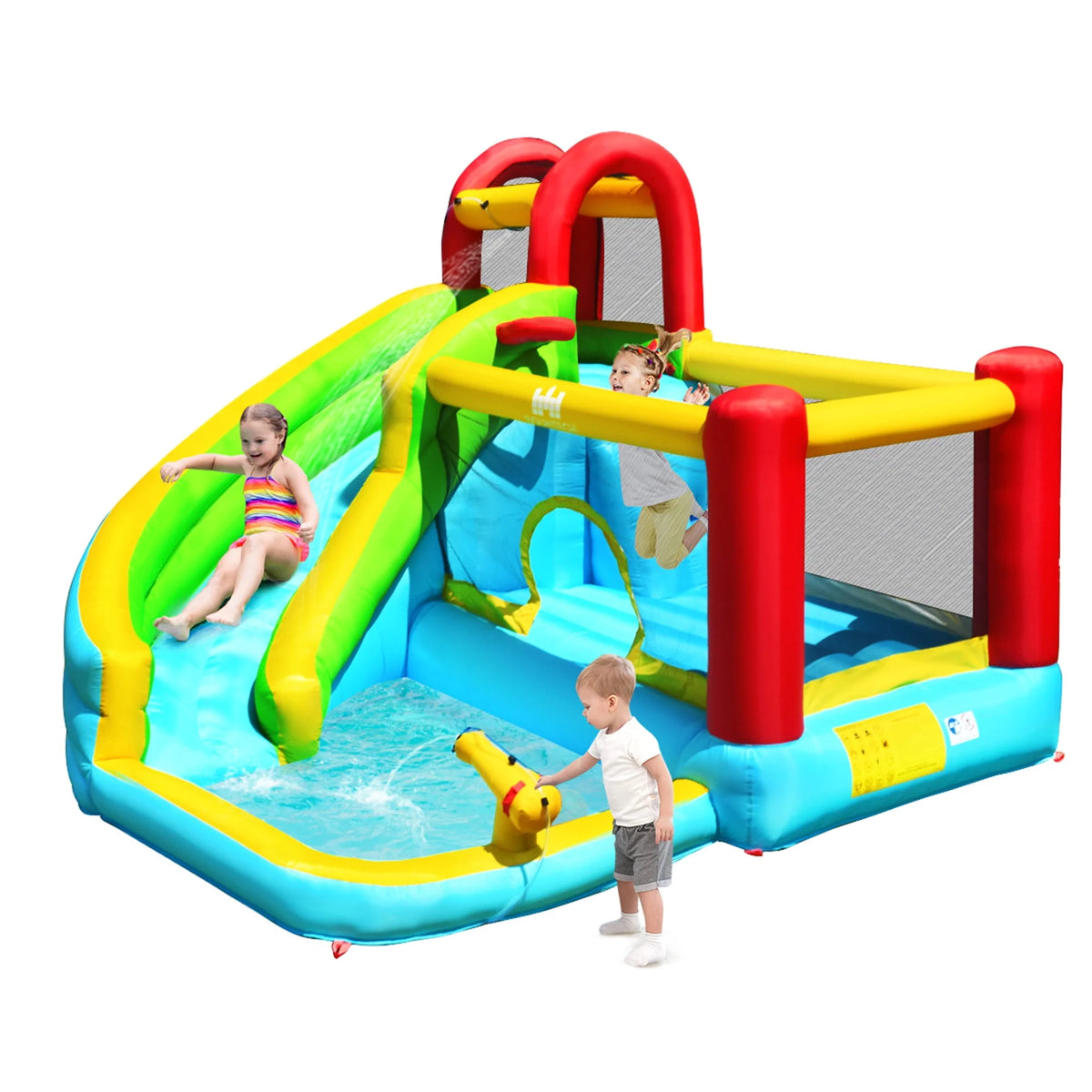 Inflatable Kids Water Slide Bounce House Splash Water Pool Y27161