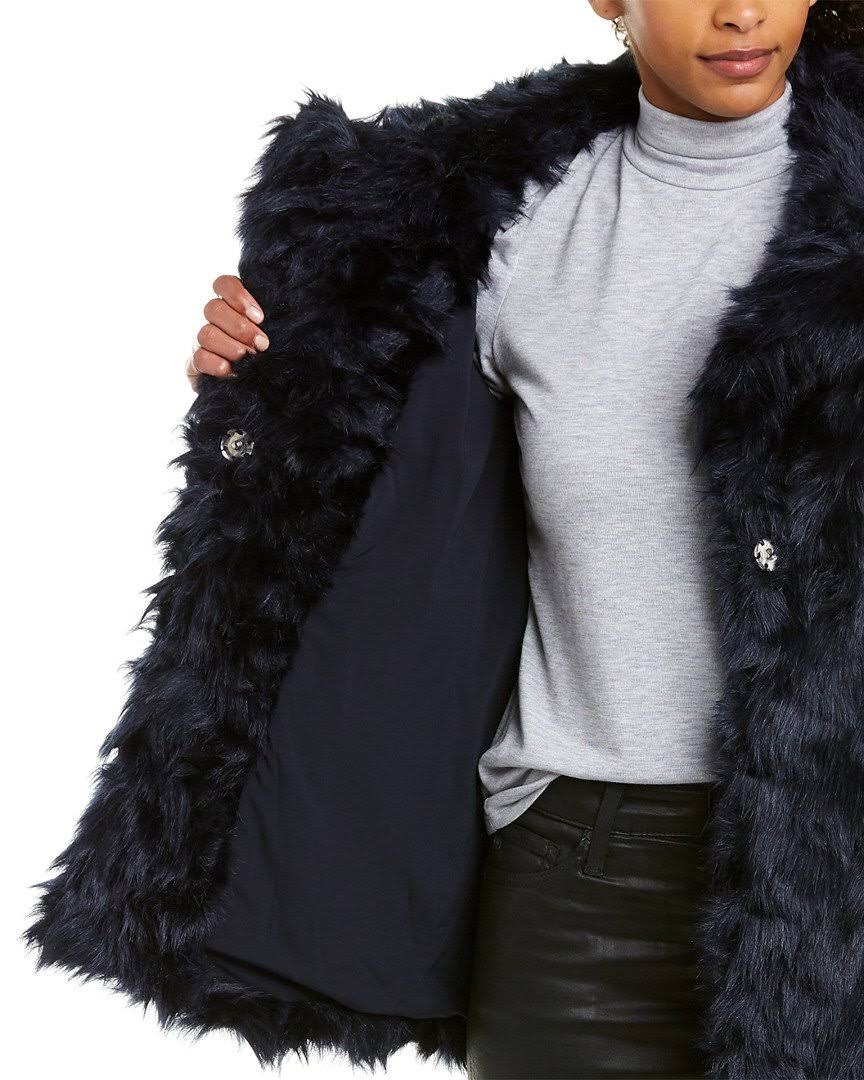 Womens Shaggy Faux Fur Coat P5569