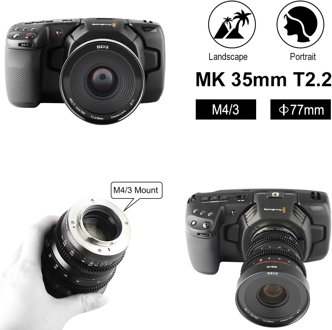 35mm T2.2 Manual Focus Wide-Angle Cinema Lens P246