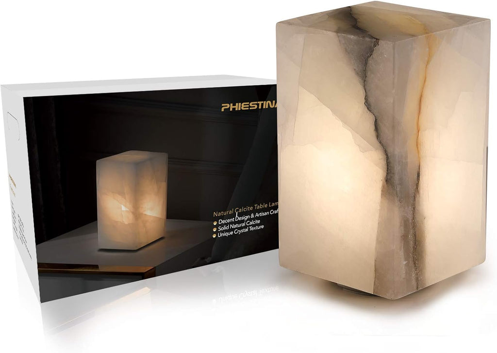 Handcrafted Calcite Dimmable LED Table Lamp B34927