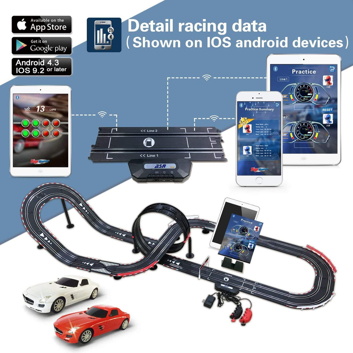 Slot car Set 1:43 Scale K60462