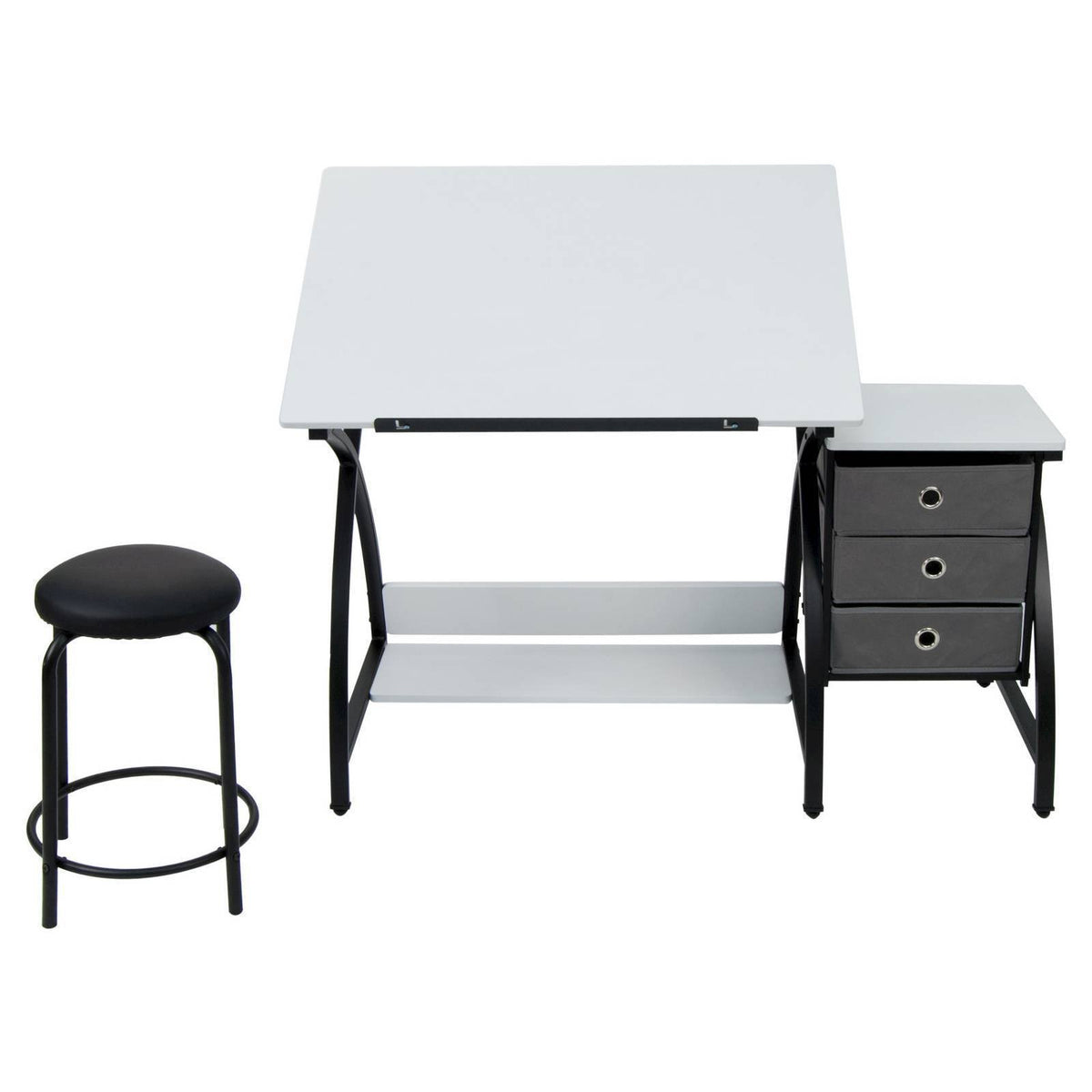 Comet Center With Stool, Black/White I992038