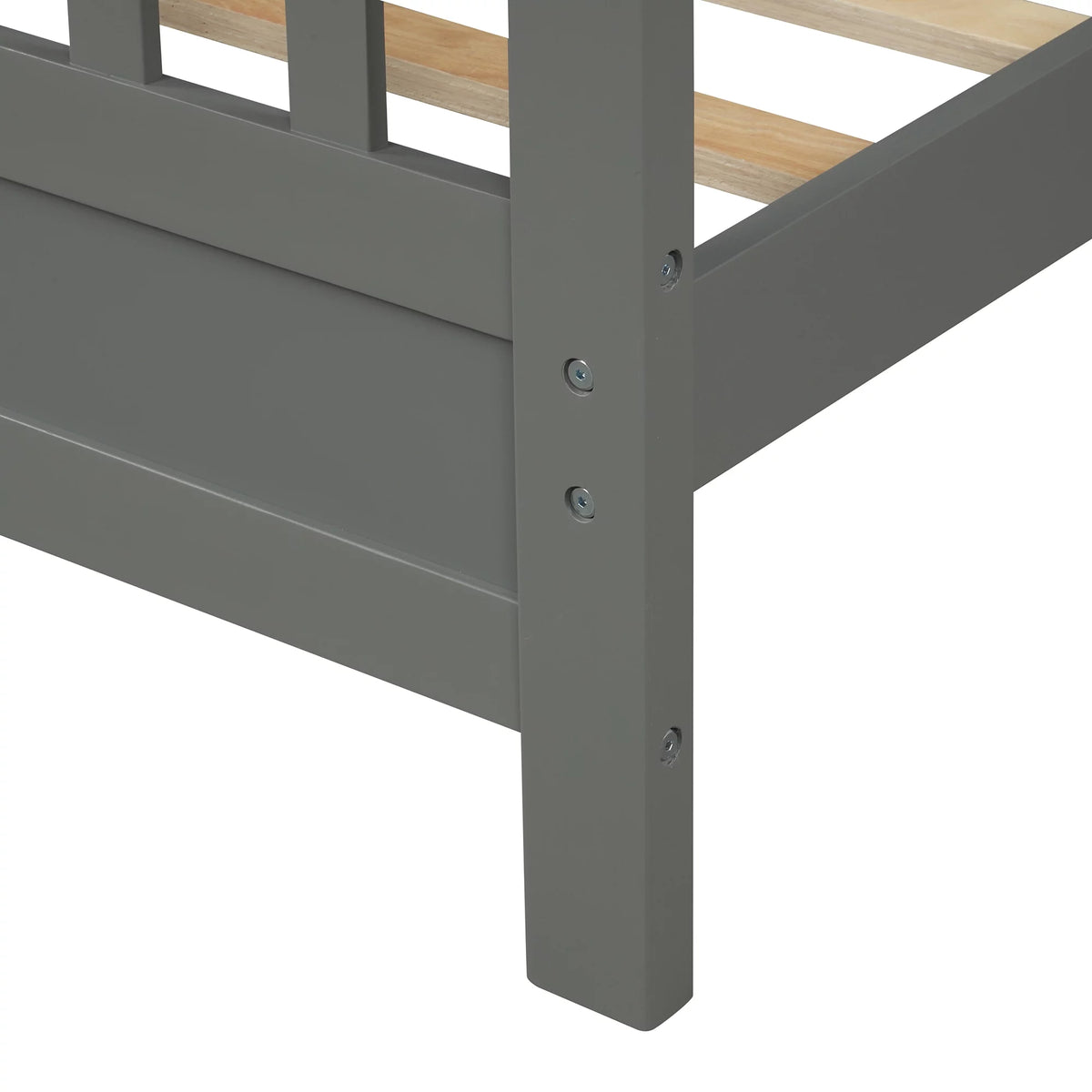 Wood Twin Size Platform Bed Frame with Headboard and Footboard N72068