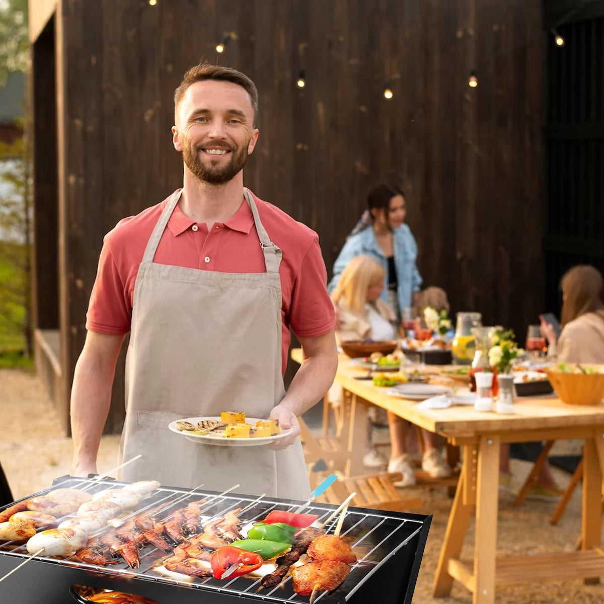 Charcoal BBQ Portable Foldable Grill J693238