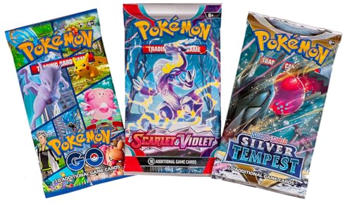 Pokémon Cards 5 Packs + 50 Cards Mini-Binder K8865