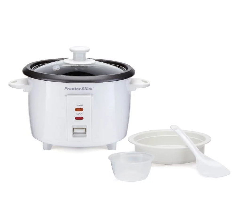 White 8 Cups Rice Cooker & Food Steamer M178