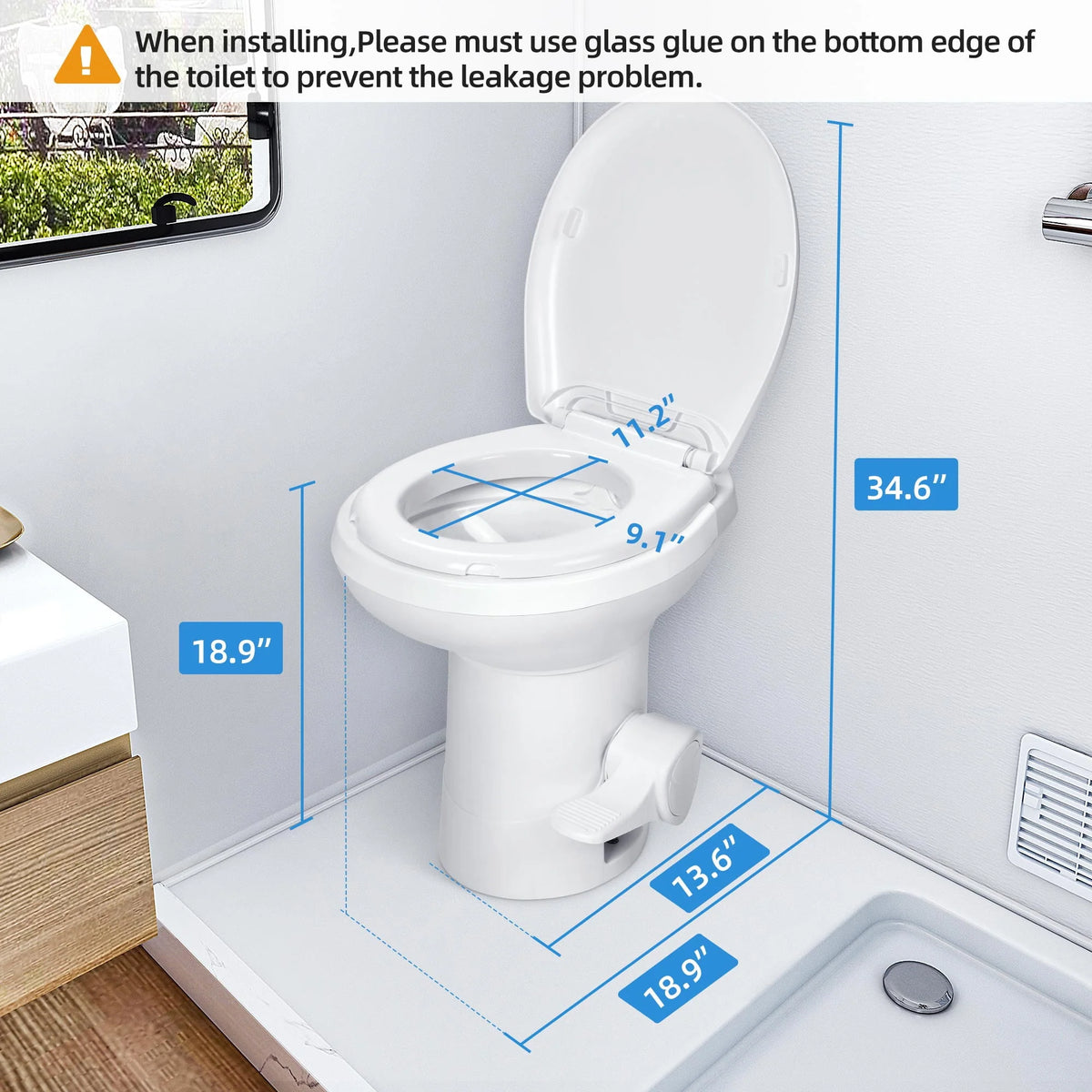6.6 Gallon Gravity Flush Toilet with Hand Sprayer O40246