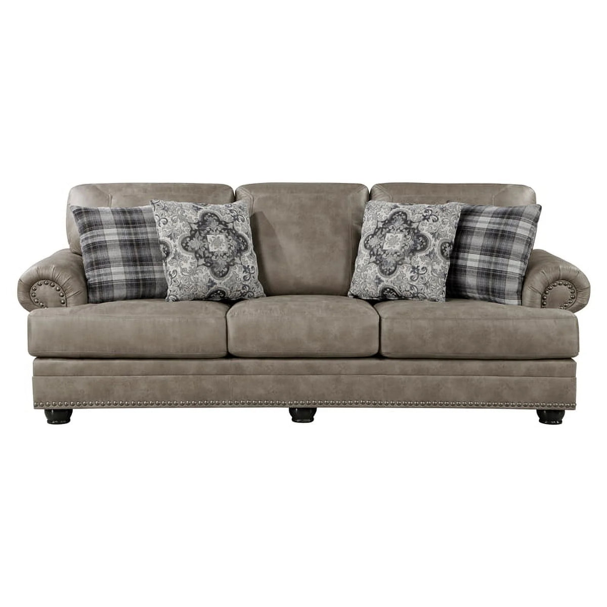 Microfiber Sofa in Mushroom Brown N82004