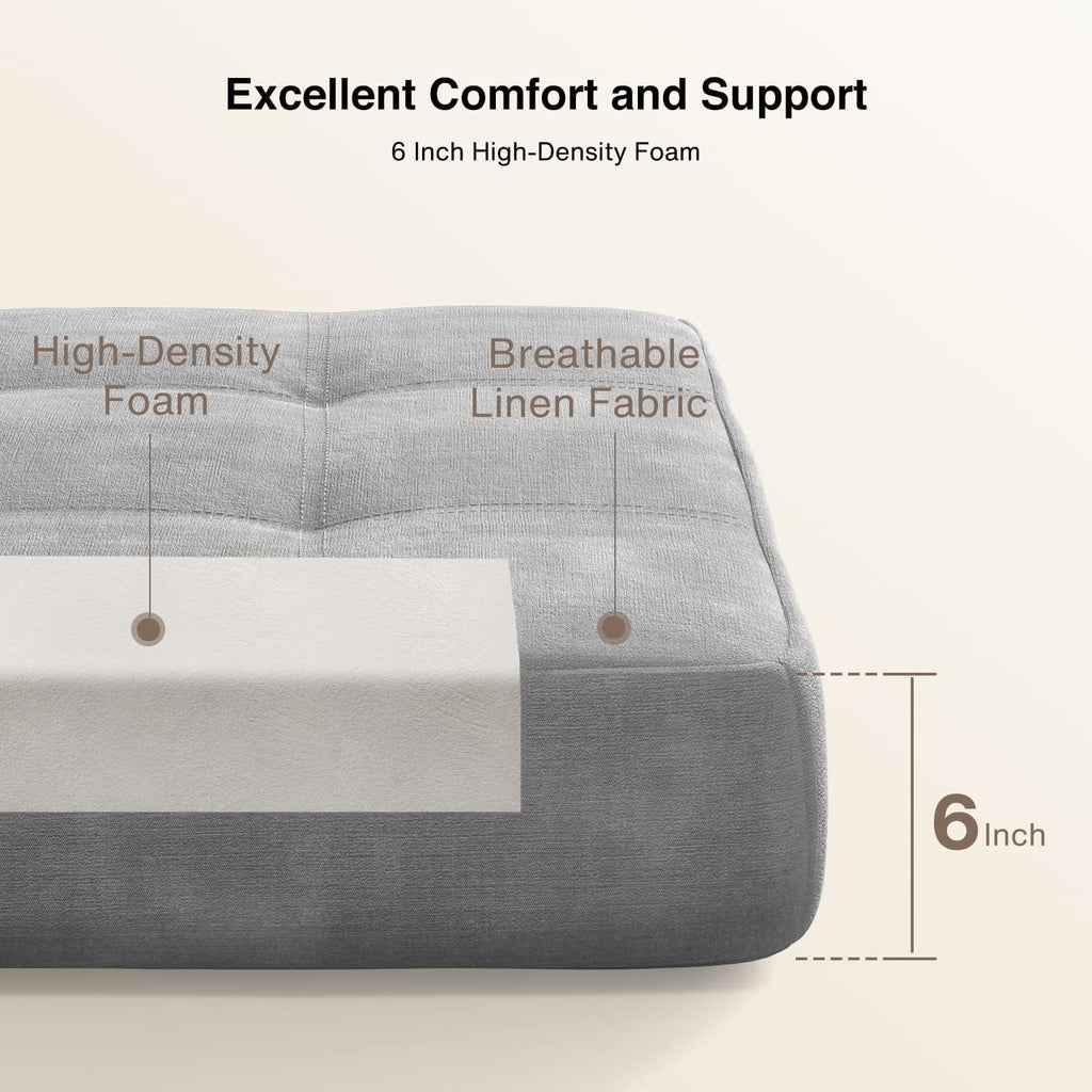 Dark Gray Convertible Sleeper Sofa Bed H7982