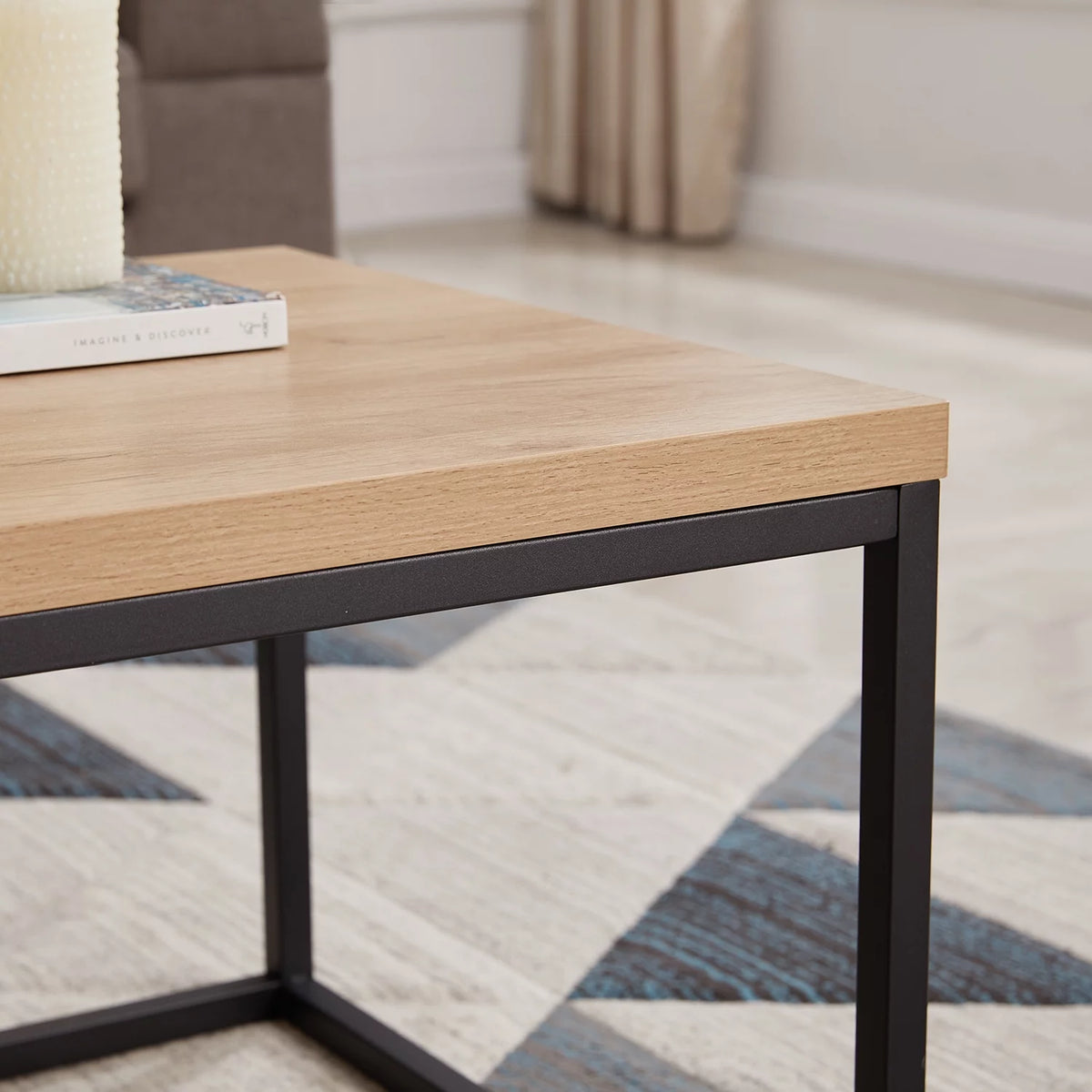 Natural Oak Square Coffee Table W5037