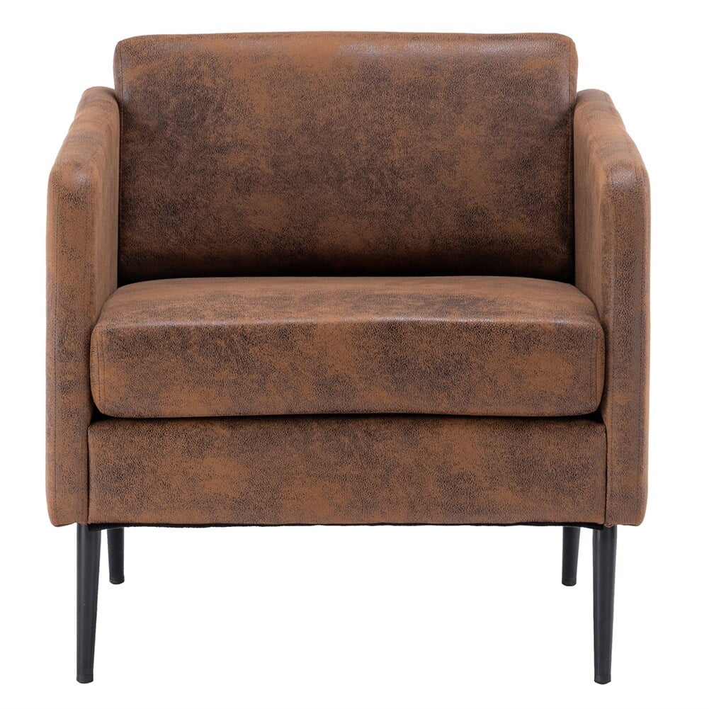 Wooden Frame Accent Chair with Iron Legs Y8660