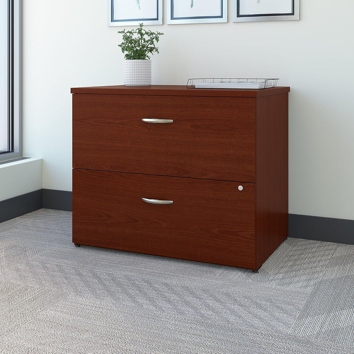 Mahogany Lateral File Cabinet Z551662