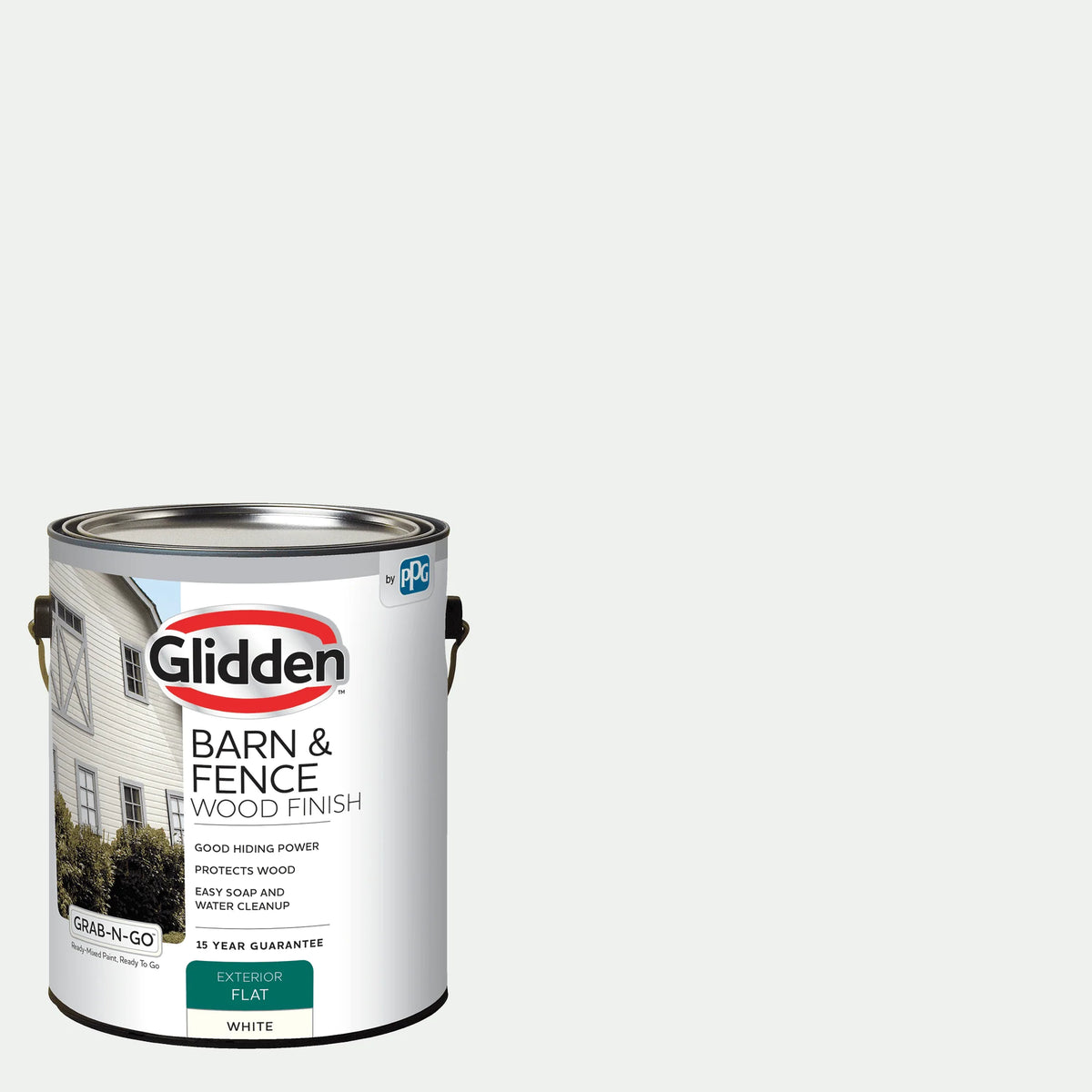 White Flat Exterior Wood Paint 1 Gallon I3767