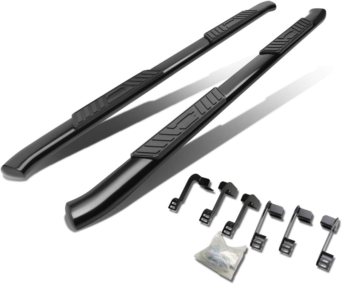 5 Inches Curved Side Step Nerf Bar Running Board Stainless Steel Black Powdercoated L454576