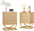 3 Drawer Walnut Wood Nightstand F678