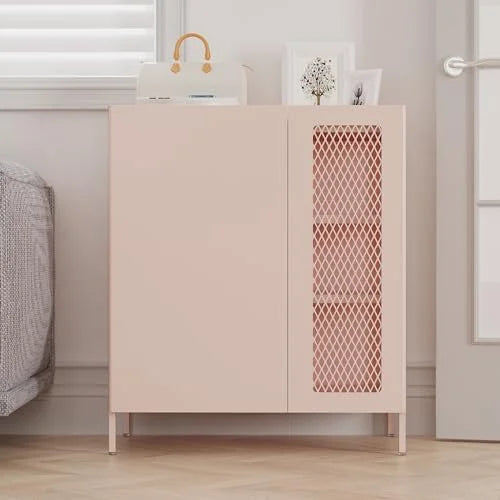 Modern Metal Sideboard Cabinet with Adjustable Shelves Z222