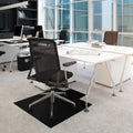 Black Vinyl Lipped Chair Mat for Carpets 45" x 53" Q129