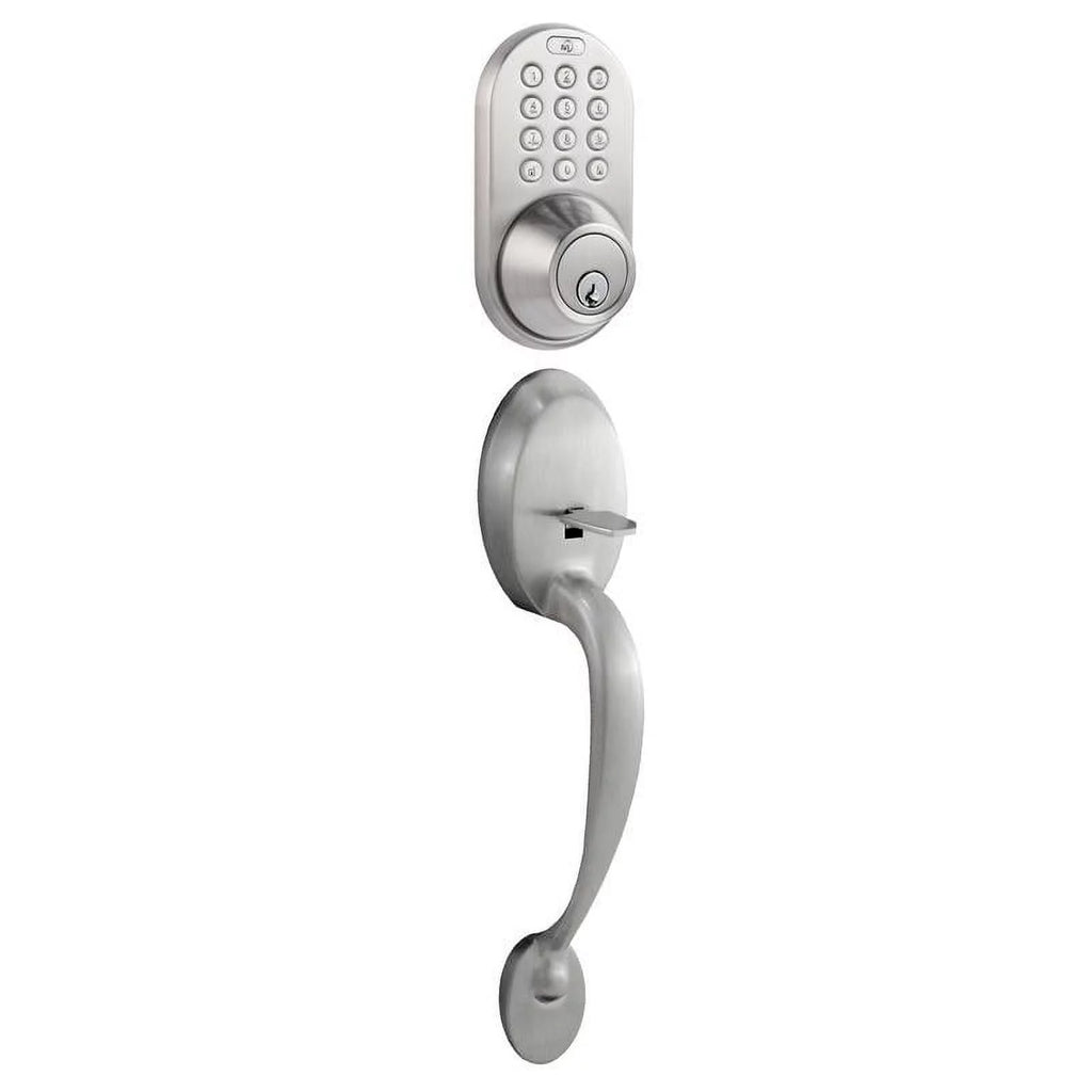 Keyless Entry Deadbolt and Handleset Door Lock with Electronic Digital Keypad Satin Nickel U503148
