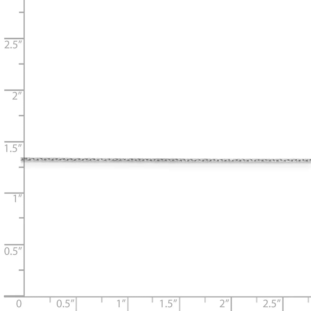 10 Karat White Gold Cable Chain Anklet X3226