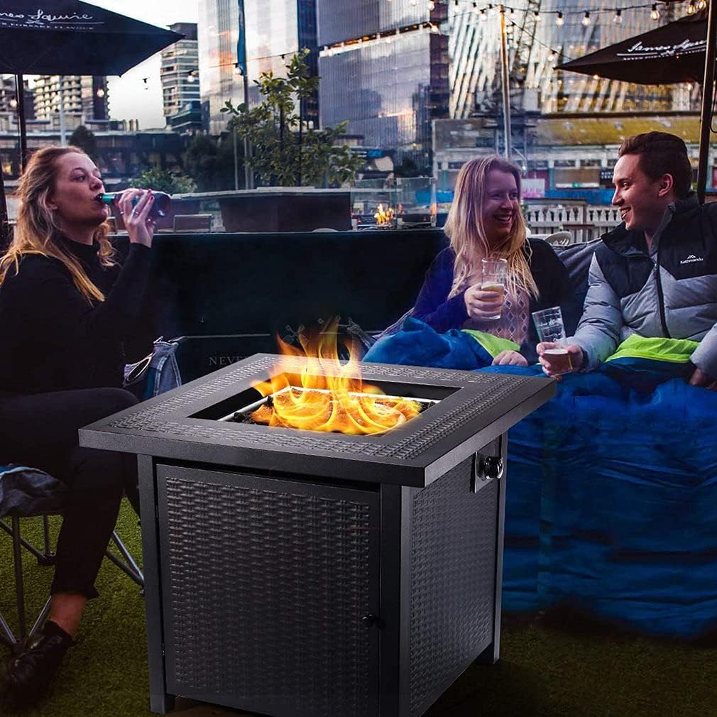 28 Inch 50,000 BTU Auto-Ignition Propane Fire Pit Table I2170