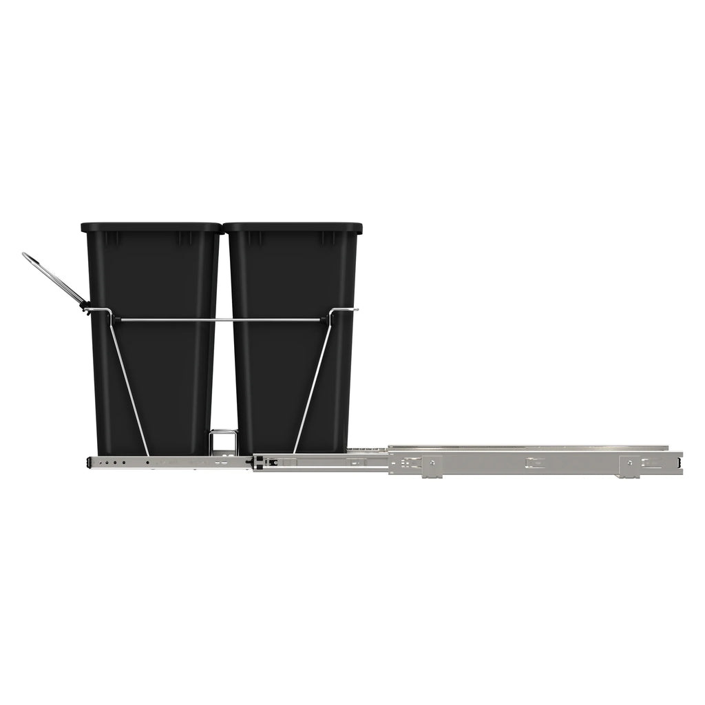 Black Pull Out Waste Containers W5539