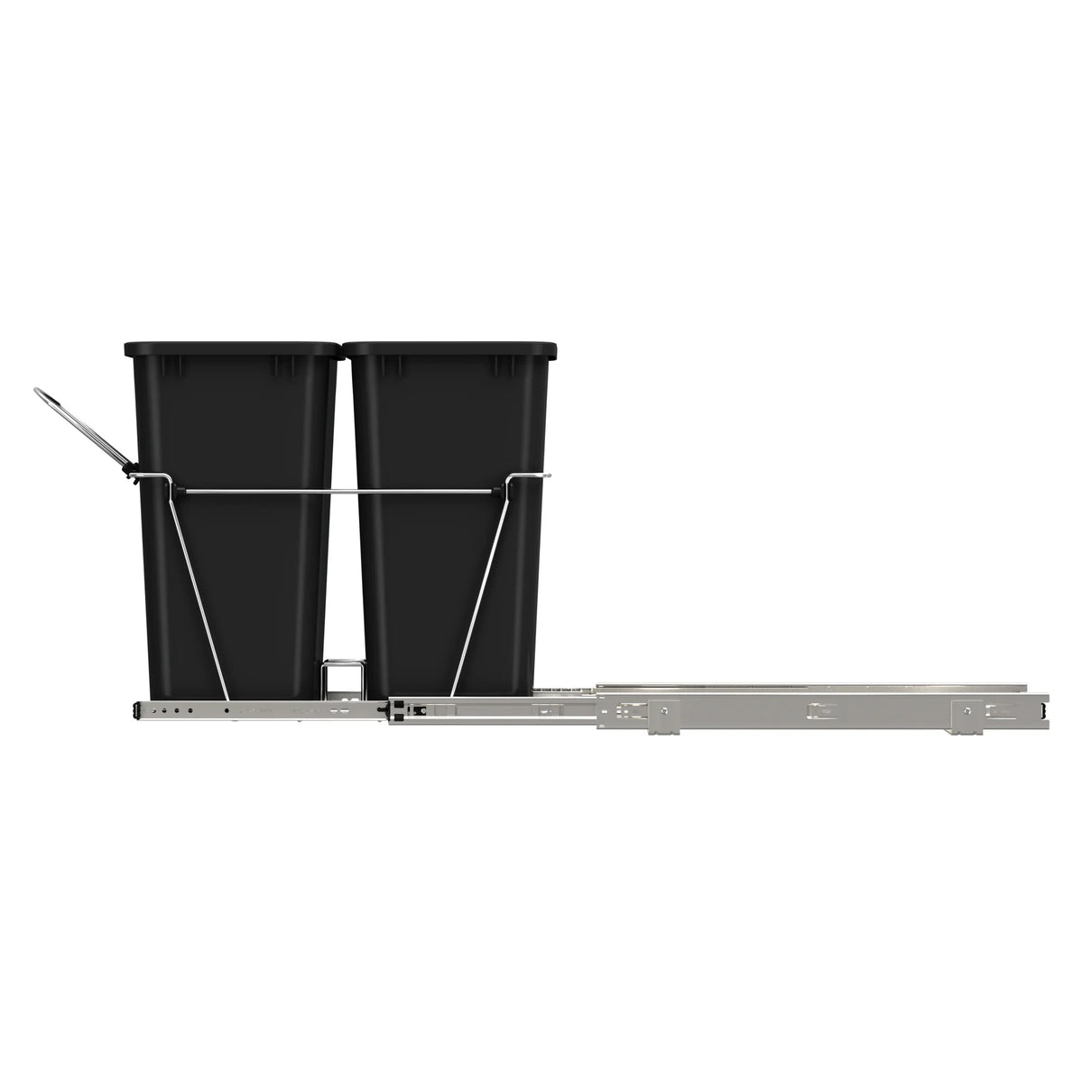 Black Pull Out Waste Containers W5539