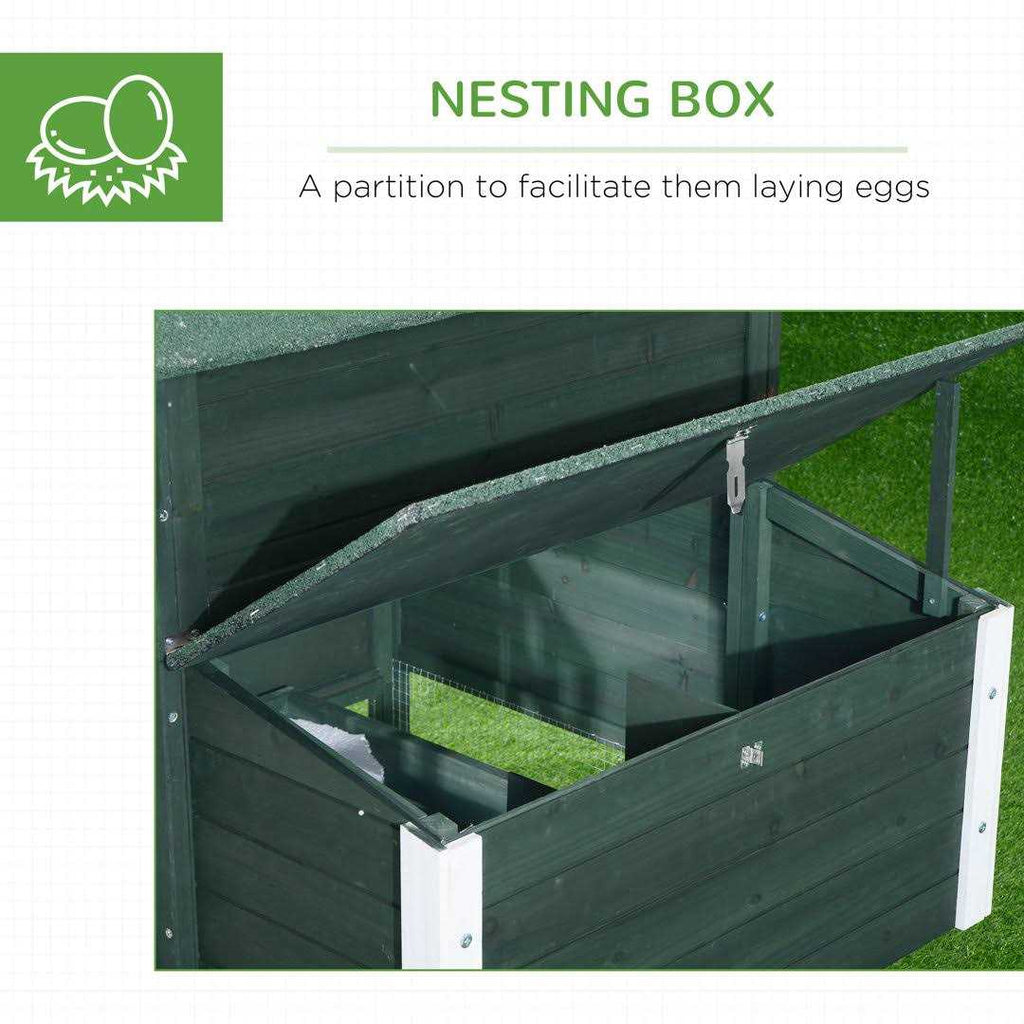 Wooden Chicken Coop with Run Nesting Box W9282