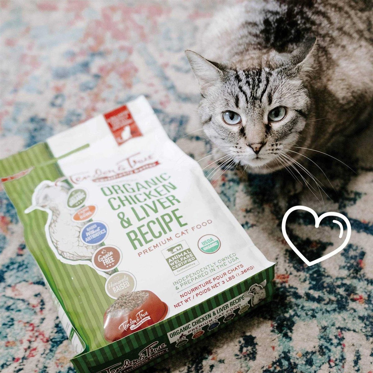 Organic Chicken & Liver Recipe Dry Cat Food X18282