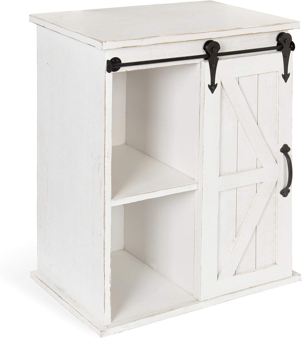 Wooden Freestanding Storage Cabinet with Sliding Barn Door T842836