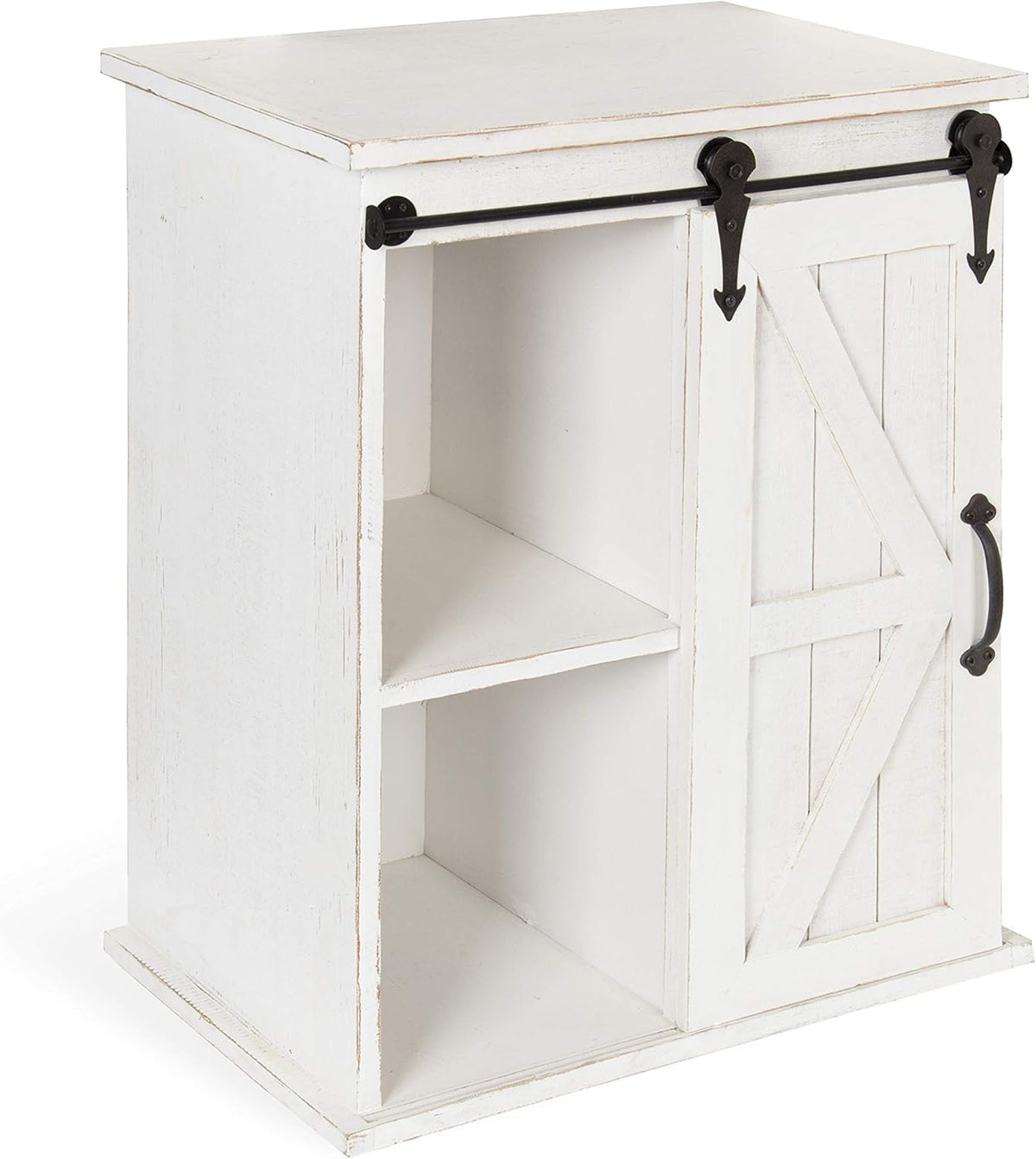 Wooden Freestanding Storage Cabinet with Sliding Barn Door T842836