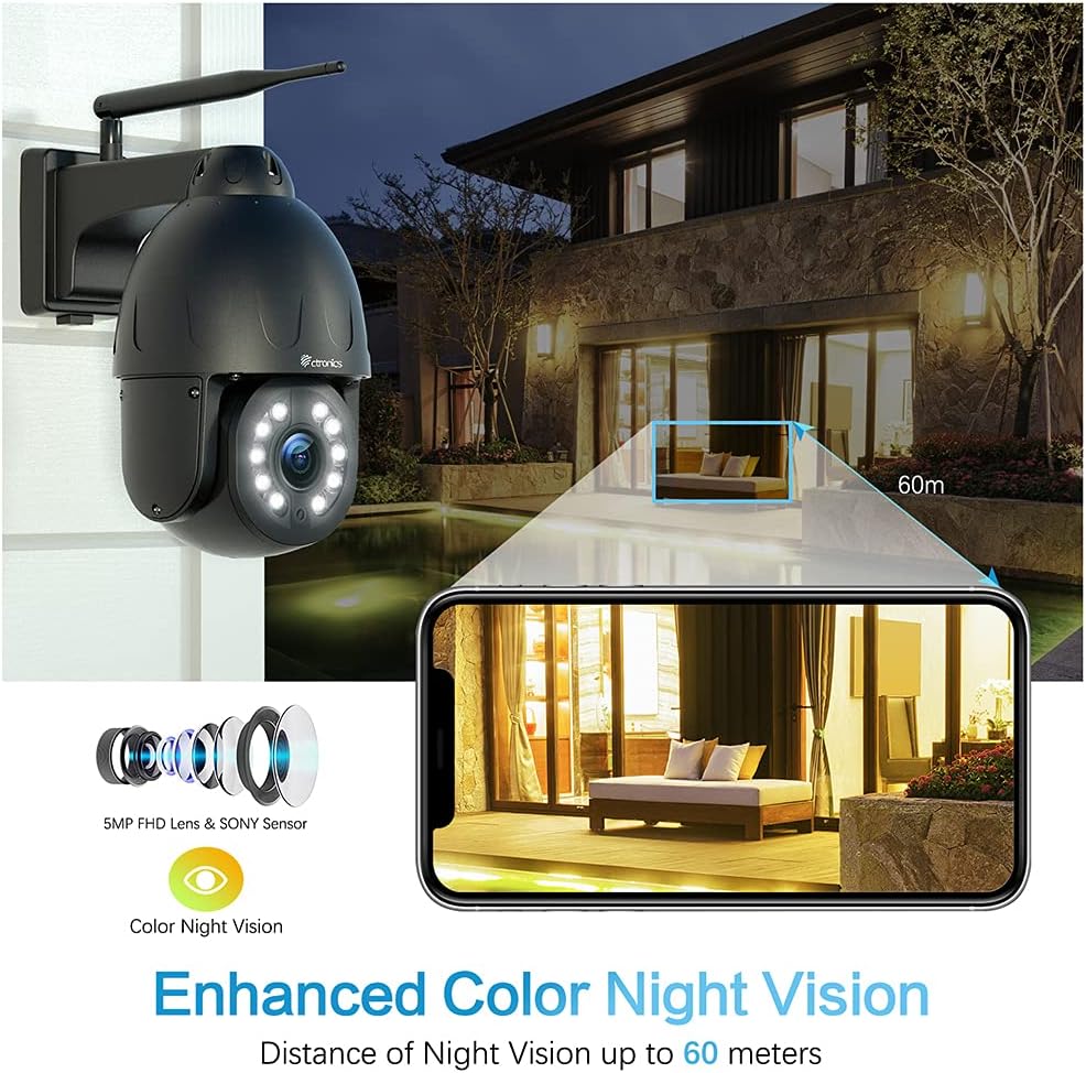5MP PTZ Security Camera 16X Optical Zoom U161304