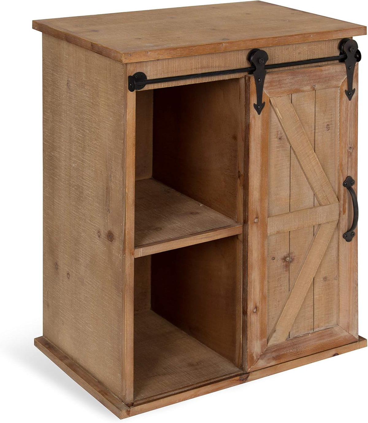 Wooden Freestanding Storage Cabinet with Sliding Barn Door T842836
