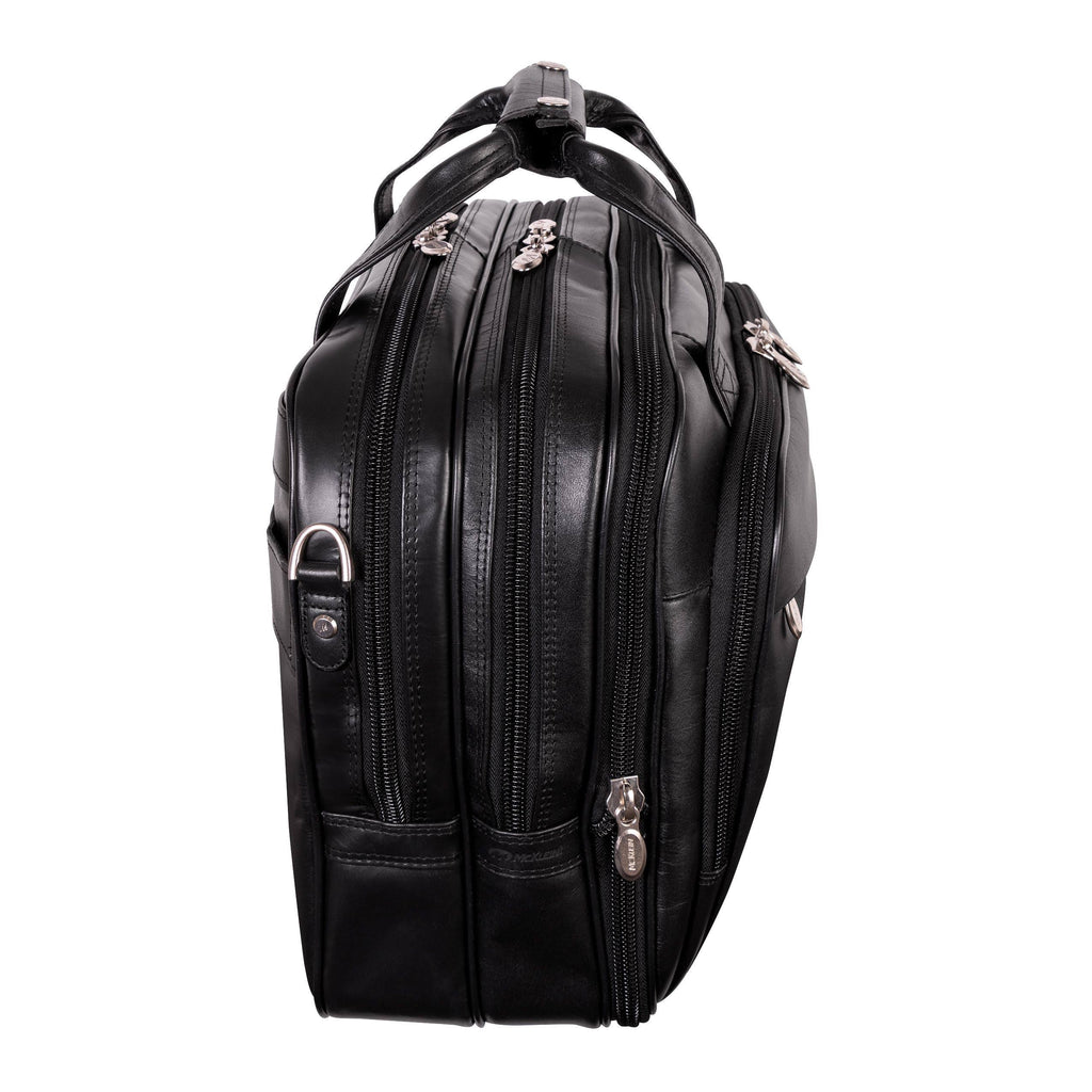 Black Leather Laptop Case Q289