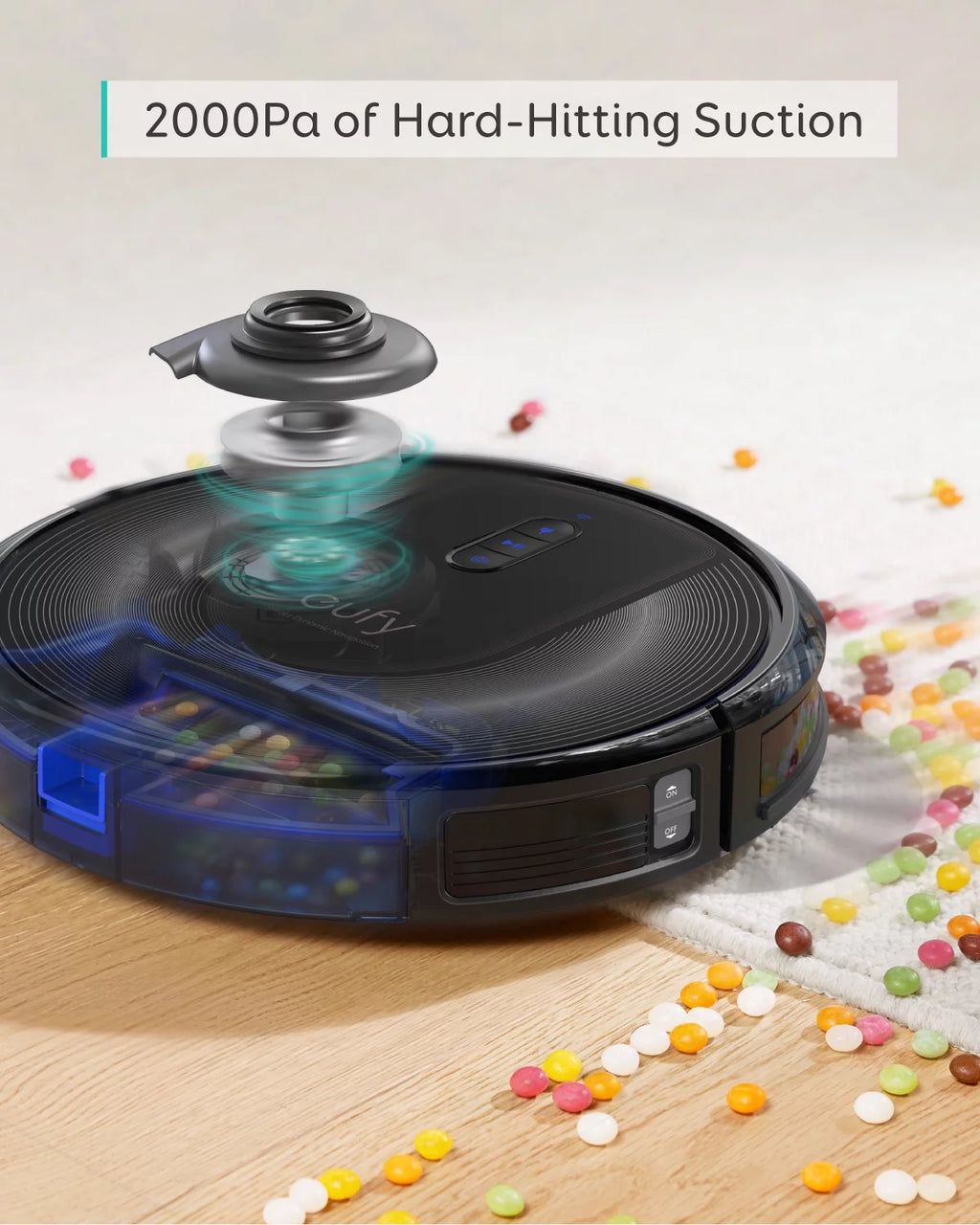 Robot Vacuum with Home Mapping, 2000Pa Suction, Wi-Fi G44273