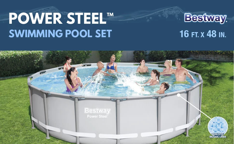 Power Steel 16' x 48 Above Ground Pool Set U350130