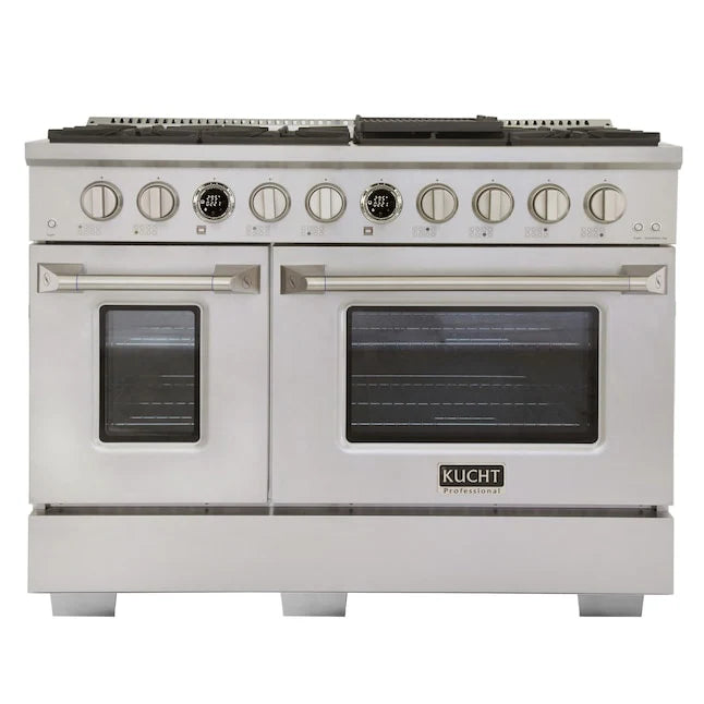 48 6.7 cu. ft. 8 Burner Propane Gas Dual Fuel Range Stainless Steel J544