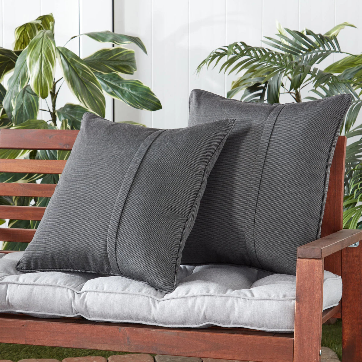 Red Sunbrella Fabric Outdoor Throw Pillow 2-Pack X3529