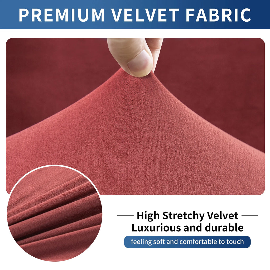 Velvet Stretch Sofa Slipcovers Couch Cover C305569