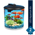 2-Gallon Plastic Aquarium with Power Filter & LED Lighting N949