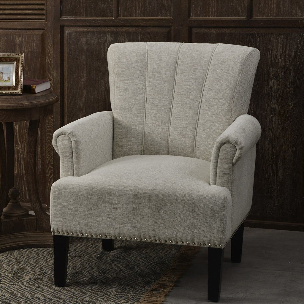 Navy Blue Polyester Tufted Accent Armchair W502