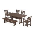 6-Piece Mahogany Dining Set with Trestle Legs Q509