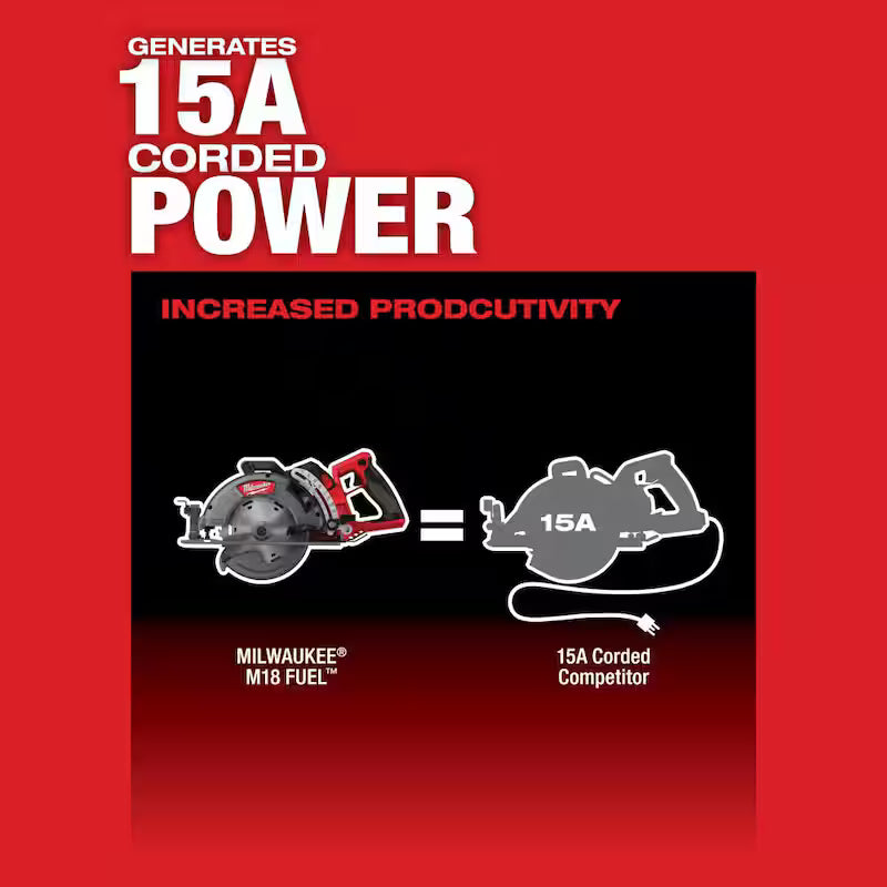 18V Cordless 7-1/4 in. Rear Handle Circular Saw with Two 6 Ah Batteries G2941